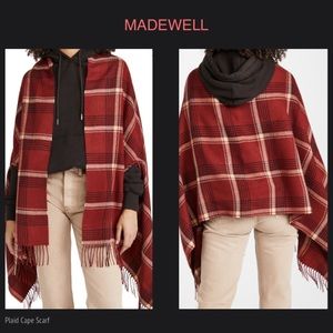 MADEWELL Plaid Cape Scarf